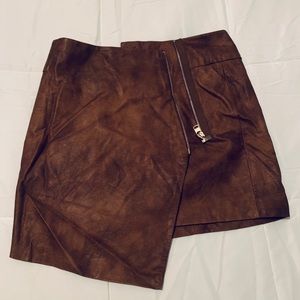 Faux leather skirt